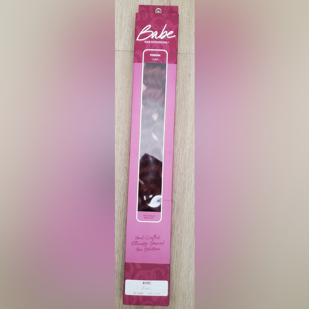 Brand New 22" Fusion Babe Hair Extensions Curly #5RC   Kari